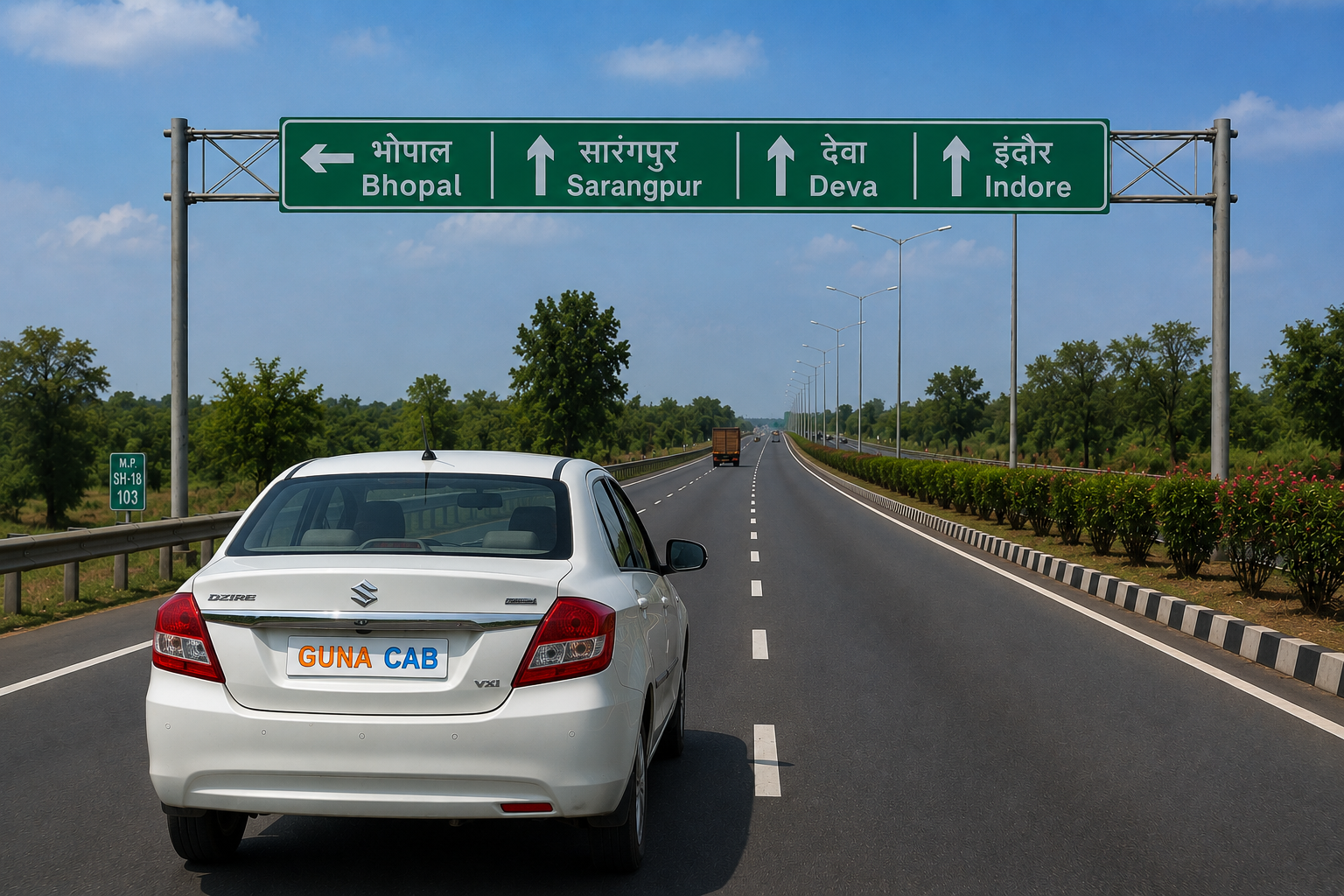 One Way Cab Service in Guna